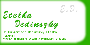 etelka dedinszky business card